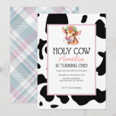 Koe verjaardag kaart (Voorkant / Achterkant)