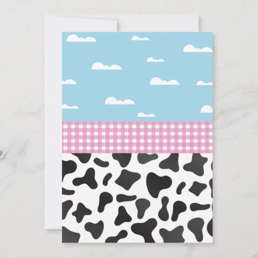 Koe Verjaardag Nodig twee 2e Heilige Koe Feest uit Kaart (Achterkant)