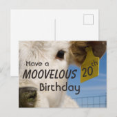 Koe Verjaardags Nummer Briefkaart (Voorkant / Achterkant)