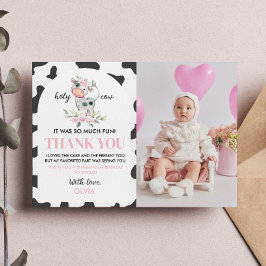 Koe Verjaardagsfoto Bedankkaart