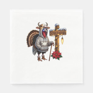 Koe Vermomd Turkije Grappig Thanksgiving T-shirt S Servet