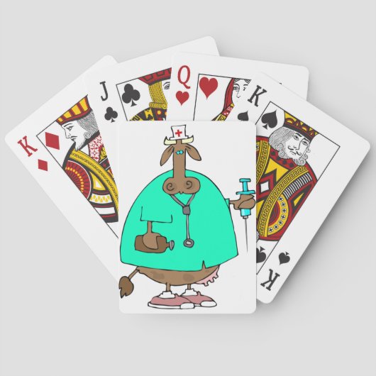 Koe Verpleegster Speelkaarten (Achterkant)