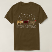 Koe Versiering kerstcadeautje Pset Leopard X-Mas P T-shirt (Design voorkant)
