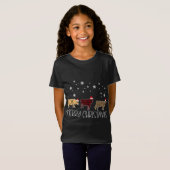 Koe Versiering kerstcadeautje Pset Leopard X-Mas P T-shirt (Voorkant volledig)
