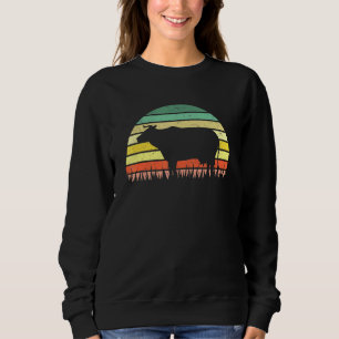 Koe Vintage 60s 70s Retro Dairy Farmer Mannen Trui