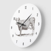 Koe vintage grappig grote klok (Hoek)