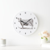 Koe vintage grappig grote klok (Huis)