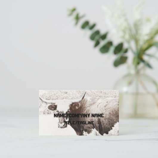 koe visitekaartje aangepaste dubbelzijdig (Staand voorkant)