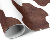 Koe Vlekken Patroon Bruin en Wit Dierenprint Cadeaupapier (Rol Hoek)
