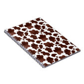 Koe Vlekken Patroon Bruin en Wit Dierenprint Notitieboek (Rechterzijde)