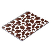 Koe Vlekken Patroon Bruin en Wit Dierenprint Notitieboek (Linkerzijde)