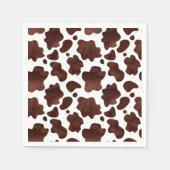 Koe Vlekken Patroon Bruin en Wit Dierenprint Servet (Voorkant)
