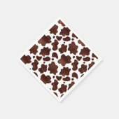 Koe Vlekken Patroon Bruin en Wit Dierenprint Servet (Hoek)