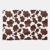 Koe Vlekken Patroon Bruin en Wit Dierenprint Theedoek (Horizontaal)