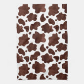 Koe Vlekken Patroon Bruin en Wit Dierenprint Theedoek (Verticaal)