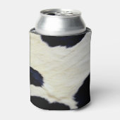 Koe Vloeiende textuur zwart-wit aanpassen Blikjeskoeler (Blikje Voorkant)