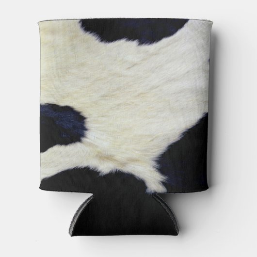 Koe Vloeiende textuur zwart-wit aanpassen Blikjeskoeler (Voorkant)