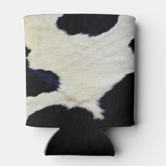 Koe Vloeiende textuur zwart-wit aanpassen Blikjeskoeler (Achterkant)