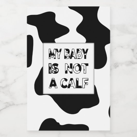 Koe Voedselcontainer Etiket (Enkel label)