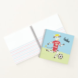 Koe voetbalschok kind schetsen/notitieboek oefenen notitieboek