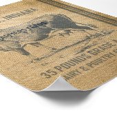 koe voor burlap poster (Hoek)