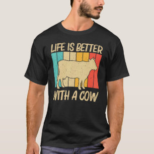 Koe voor de Koe van vrouwen Farmer zuivelproductie T-shirt