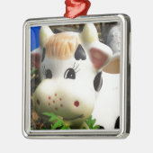 Koe voor de tuin metalen ornament (Links)