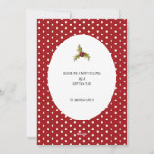 Koe voor Festive Red Truck Flat Kerstmis Kaart (Achterkant)