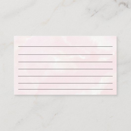 Koe voor het roze meisje Floral Highland Wisdom Informatiekaartje (Achterkant)