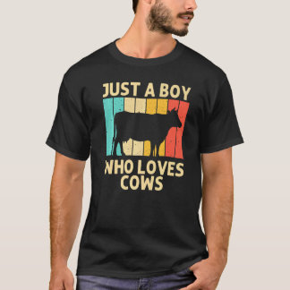 Koe voor jongens kinderen boerderij dier koe melkv t-shirt