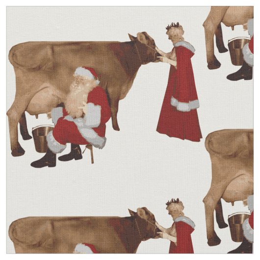koe voor kerst stof (Close Up)