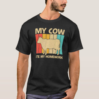 Koe voor kinderen jongens koe boer zuivelboerderij t-shirt