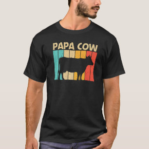 Koe voor mannen Papa Boerderij Dierlijke Koe Dairy T-shirt