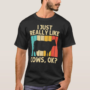 Koe voor mannen vrouwen boerderij dier koe melkvee t-shirt