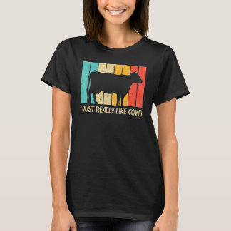 Koe voor mannen vrouwen boerderij dier koe   Zuive T-shirt