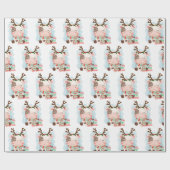 Koe voor mijn eerste Kerstmis Cadeaupapier (Vlak)