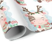 Koe voor mijn eerste Kerstmis Cadeaupapier (Rol Hoek)