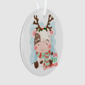 Koe voor mijn eerste Kerstmis Ornament (voorkant)
