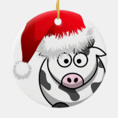 Koe voor online kerstmis keramisch ornament (Achterkant)