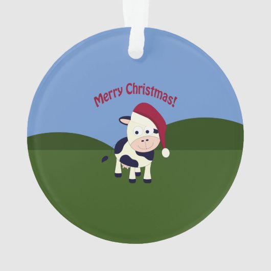 Koe voor pretkerst ornament (achterkant)