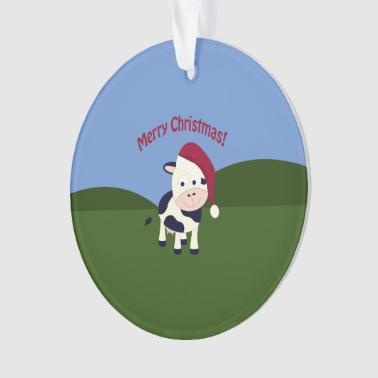 Koe voor pretkerst ornament (voorkant)