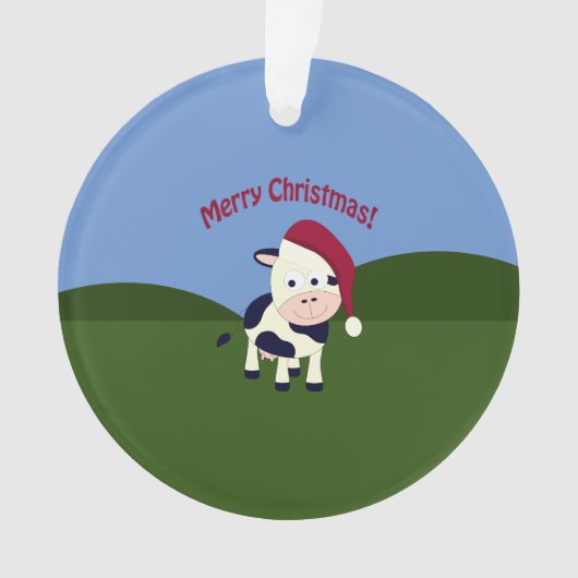 Koe voor pretkerst ornament (voorkant)