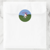 Koe voor pretkerst ronde sticker (Tas)