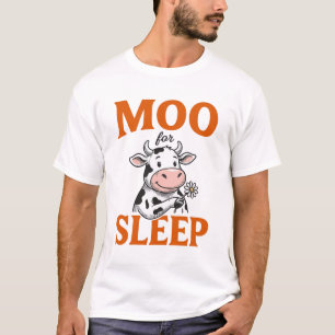 Koe voor slaap Schattige koe Vintage shirt ontwerp