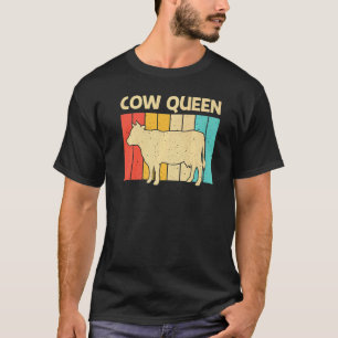Koe voor vrouwen meisjes koe boer melkveehouderij t-shirt