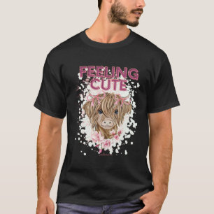 KOE VOOR VROUWEN MEISJES SCHOTSE HOOGLANDER KOE VO T-SHIRT