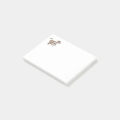 Koe Vorm met Bruine Vlekken Post-it® Notes (Schuin)
