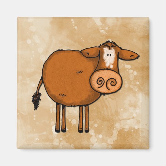 koe vredesliefde magneet (Voorkant)