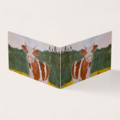 koe waterverf tekening kaart (Buitenkant)