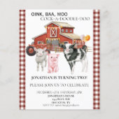 Koe Waterverf  van het Boerderij op de geboorte Pi (Voorkant)